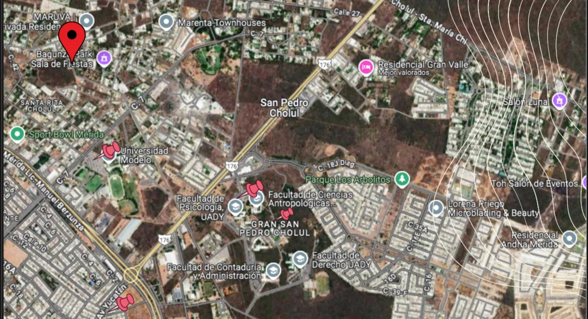 Venta de Terreno en las Margaritas, Cholul de 846 m2